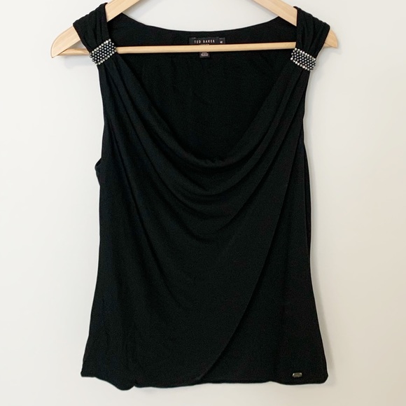 Ted Baker Black Sleeveless Tank - SZ 4 - Picture 2 of 9